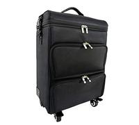 Chariot de maquillage portable avec tiroirs, organisateur pour coiffeurs, artistes des ongles, rangement de maquillage de voyage, black