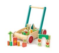 Chariot de marche Blocs de construction en bois pour bébé