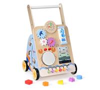 Chariot de Marche Bebe, 8-en-1 Trotteur Bébé en Bois, Chariot de Marche en Bois pour Bébé,Trotteur et Jouet éducatif pour les tout-petits de 3 mois à 2 ans, Cadeau pour Garçons et Filles