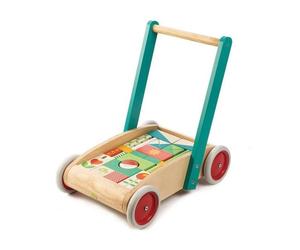 Chariot de marche Blocs de construction en bois pour bébé
