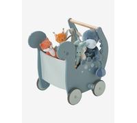 Chariot de marche Dinosaure en bois FSC® bleu TU