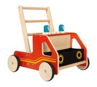 small foot Chariot d'apprentissage Pompier en Bois, Trotteur Moderne pour Les Enfants à partir de 12 Mois, 12540