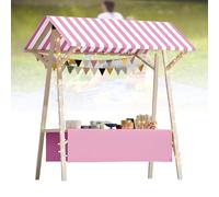 Chariot de marché en bois sur roues, facile à assembler, chariot d'extérieur pour événements, fêtes, mariages et anniversaires - Design polyvalent et portable