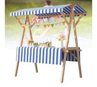 Chariot de marché en bois sur roues, facile à assembler, chariot d'extérieur pour événements, fêtes, mariages et anniversaires - Design polyvalent et portable