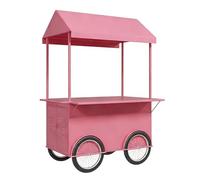 Chariot De Marché Extérieur, Chariot À Provisions À Roulettes, Résistant À La Pluie Et Au Soleil, Idéal for Les Marchés Nocturnes Et Les Foires De Rue(Pink,135x85cm/53.1x33.5in)