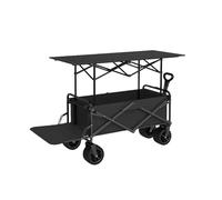 Chariot De Marché Extérieur, Chariot À Provisions Pliable Avec Roues, Offrant Une Grande Capacité, Adapté Aux Marchés Et Aux Attractions Touristiques(Black,NO CANOPY_DOLLY MODEL)
