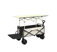 Chariot De Marché Extérieur, Chariot À Provisions Pliable Avec Roues, Offrant Une Grande Capacité, Adapté Aux Marchés Et Aux Attractions Touristiques(Beige,NO CANOPY_DOLLY MODEL)