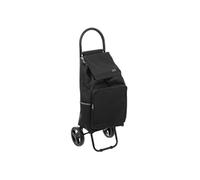 Chariot de courses avec poche isotherme - 51L - Noir - L 34 x P 30 x H 95 cm. Noir
