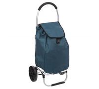 Chariot de marché pliable 2 roues Alu Atmosphera - Bleu canard