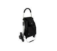 5five - Chariot de Course Pliable Noir 6 Roues 36l