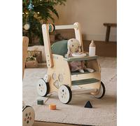 Chariot de marche poussette en bois FSC® vert TU