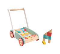 Chariot de marche - TP Toys - Avec cubes en bois FSC - Vert - 12 mois et plus - Mixte