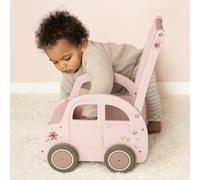 Chariot de marche voiture en bois rose