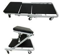 Chariot de mécanicien - Modulable - Noir - Transformable en siège - Pratique et fonctionnel