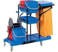 Chariot de ménage 4 seaux avec presse - Brosserie Marchand