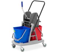 ulsonix UNICLEAN TWO34 Chariot de Nettoyage 2 seaux 2 x 17 L Chariot de ménage Chariot de Lavage Chariot de ménage Professionnel Chariot de Lavage avec Presse