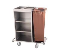 Chariot de ménage Multifonction, Chariot de Service Compact, Chariot de Nettoyage d'hôtel avec Sacs en Toile Amovibles et Roues verrouillables pour Le ménage dans Les hôtels et Appartements,01