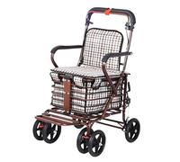 Chariot de mobilité des achats pliables Aside multi-fonctionnel Walker Walker Push et Sit Scooter Sépargne avec des roues