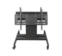 Chariot de moniteur mobile réglable à faible hauteur pour téléviseurs de 32 à 65 pouces double écran avec inclinaison de 0 à 20° Supporte jusqu'à 45 kg - Parfait pour le bureau et la maison