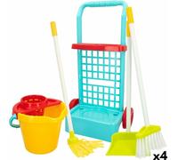 Chariot de nettoyage avec accessoires Colorbaby My Home 30,5 x 55,5 x 19,5 cm (4 pièces)