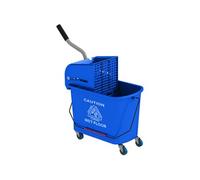 HOMCOM Chariot de Nettoyage Lavage Seau de ménage 20 L avec essoreur et séparateur Eau Sale Propre Bleu 60L x 27l x 70,5H cm