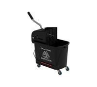 Chariot de nettoyage lavage seau de ménage 20 L avec essoreur et séparateur eau sale propre noir
