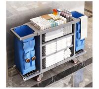 Chariot de nettoyage pliable pour hôtel avec roues pivotantes silencieuses, sac en tissu Oxford imperméable, capacité de charge de 100 kg, design compact pour un entretien ménager efficace