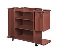 Chariot de Nettoyage Robuste avec Séparateurs, Chariot de Rangement avec Sac Oxford et Roues Silencieuses pour Maison Bureau