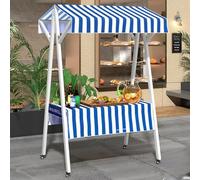 Chariot de nourriture de rue pliable pour affichage du marché des agriculteurs, support mobile robuste avec rangement et transport faciles