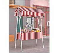 Chariot de nourriture de rue pliable sur roulettes, stand de vendeur portable pour marchés extérieurs, présentoir de crème glacée