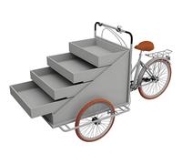 Chariot de nourriture, kiosque mobile de vente de casse-croûte de tricycle avec le support d'affichage de 4 couches pour le marché et les événements d'agriculteurs