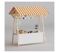 Chariot de nourriture mobile avec roulettes, design pliable pour un transport et un rangement faciles, idéal pour les distributeurs en plein air et les présentations de marché