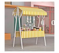 Chariot de nourriture mobile avec roulettes, stand de vendeur extérieur léger pour marché agricole, hot dog, crème glacée et vente de fleurs