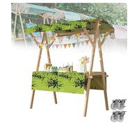 Chariot de nourriture mobile léger sur roulettes, présentoir de marché portable pour vendeurs en plein air et salons d'artisanat