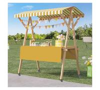 Chariot de nourriture mobile pliable avec roues, kiosque commercial extérieur léger pour festivals et événements