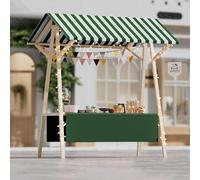 Chariot de Nourriture Pliable for Entreprise, présentoir Mobile avec roulettes et Bande Lumineuse, kiosque en Bois for la Vente de Hot-Dogs, de Glaces et de Nourriture(F2,150 * 60 * 200)