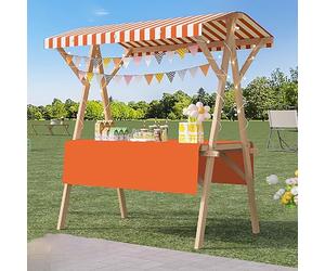 Chariot de nourriture pliable, kiosque en bois léger avec auvent pour marchés agricoles, crème glacée et vente de nourriture