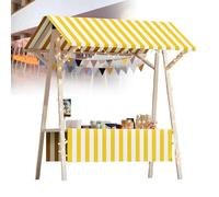 Chariot de nourriture pliable léger avec auvent - Chariot mobile parfait pour la crème glacée, les hot-dogs et les repas décontractés, idéal pour les marchés et les foires artisanales - G-120 x 60 x