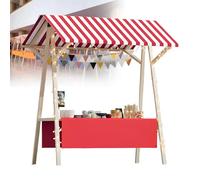 Chariot de nourriture pliable léger avec auvent - Chariot mobile parfait pour la crème glacée, les hot-dogs et les repas décontractés, idéal pour les marchés et les foires artisanales Dimensions : 150