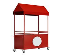 Chariot de nourriture portable avec auvent résistant aux intempéries pour la vente en plein air et les événements de restauration