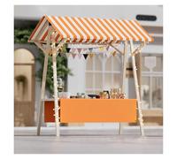 Chariot de nourriture portable en bois avec roues et auvent, installation rapide, support pliable pour événements, solution de collation mobile étanche