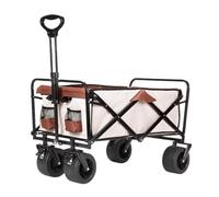 Chariot de pêche multifonction et portable pliable pour l'extérieur Noir polyvalent pour un transport facile