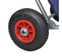 vidaXL Chariot de plage avec roues portable et pliable Bleu