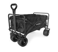 Chariot de plage pliable avec filet et roues larges, capacité de charge jusqu'à
