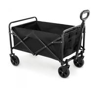 Chariot de Plage Pliable avec Poignée Réglable - Chariot à roulettes idéal pour la Plage, Camping, Courses, Jardin - Capacité 80L / Charge 80KG, Roues Pivotantes 360°