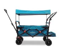 Chariot de plage pliable Bleu - FUXTEC Beach Cruiser - transport charge 75kg
