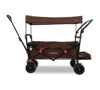 Chariot De Plage Marron FUXTEC Beach Cruiser Roues XXL Tout Terrain Concu pour Le Sable, Freins Avant et Arrière, Transport Charge 75 kg - L'Original