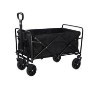 Chariot de plage pliable, remorque d'extérieur portable pour le camping et la maison, design push-pull, traction pratique pour un transport facile