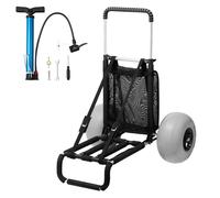 VEVOR Chariot de plage pliable – plateau 760×390 mm, roues ballons 304 mm, capacité 74,8 kg