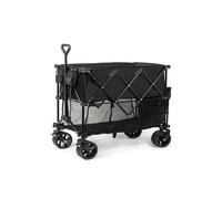 Chariot de plage, Wagon pliable à deux étages de grande capacité avec freins Wagons pliables robustes,pour sports de plage, de jardin et de plein air